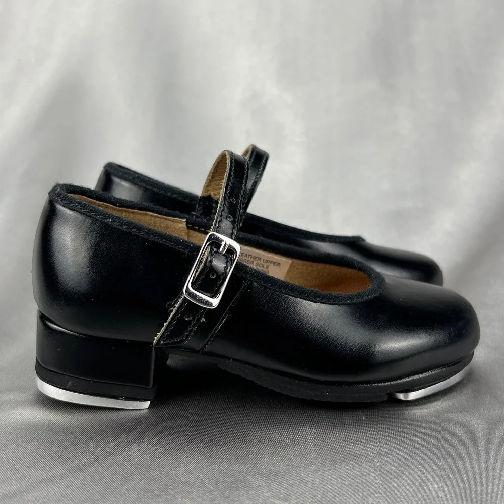 Bloch Techno Tap Black Mary Jane‎ Dance Shoes Kids Size 7M Buckle Strap Low Heel